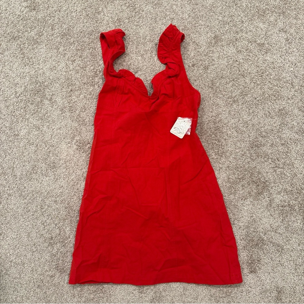 Women’s Size Small Free People Bianca Bodycon Mini Dress Red